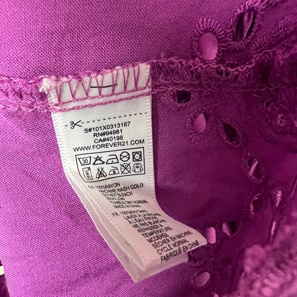 Forever 21 Women's Strapless Romper with Ruffle off Shoulder Strapless Sz M - Picture 5 of 9